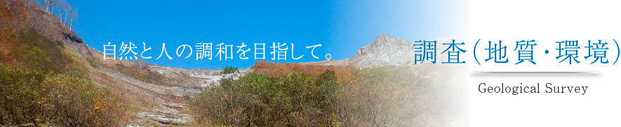 大地は生きている。調査（地質・環境）